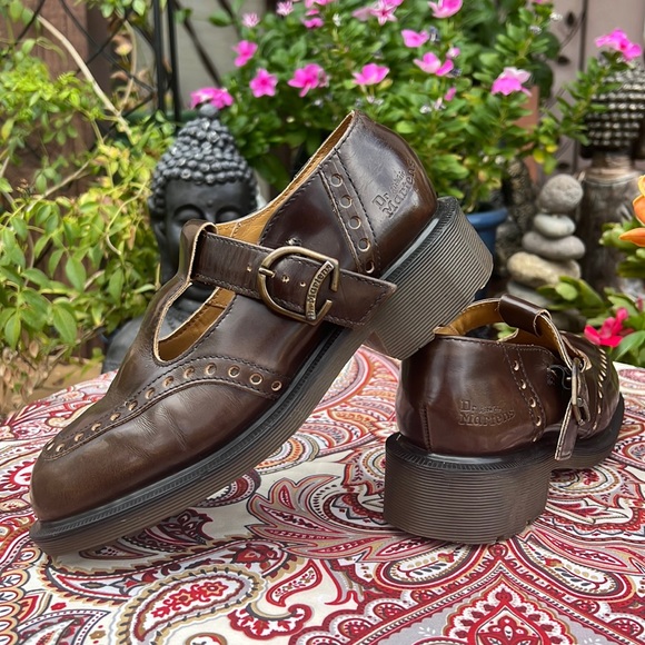 Dr. Martens Brown Leather Flats - Picture 3 of 16